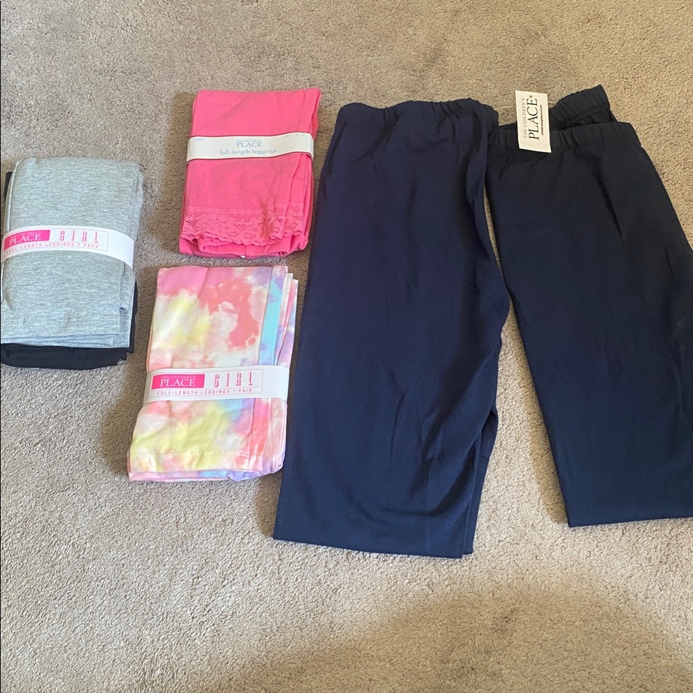 Girls children’s place leggings size 10-12 multi color bundle
